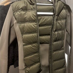 Lululemon Olive Green Puffer Jacket with Hood